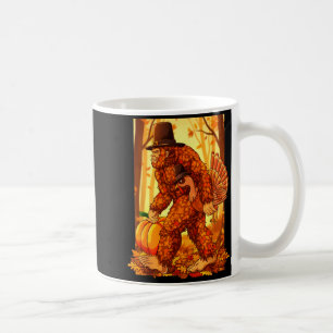 Bigfoot Lgrim Turkey Pumpkin Thanksgiving Day Funn Coffee Mug