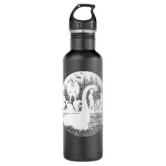 Bigfoot Loch Ness Monster Mothman And Aliens! Cryp 710 Ml Water Bottle