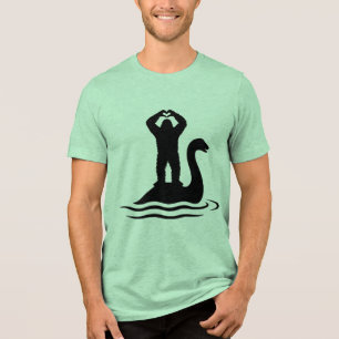 Bigfoot Loch Ness Monster Tri-Blend Shirt