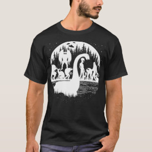 Bigfoot Loch Ness Mothman Alien Cryptozoology Funn T-Shirt