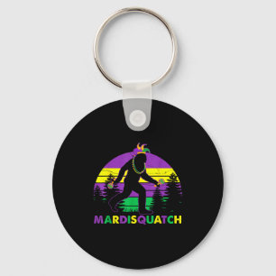 Bigfoot Mardi Gras Sasquatch Orleans Keychain