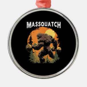 Bigfoot Massquatch Funny Metal Ornament