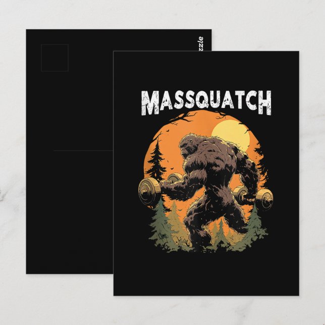 Bigfoot Massquatch Funny  Postcard (Front/Back)