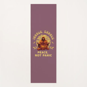 Bigfoot Meditation Peace Not Panic Design Yoga Mat
