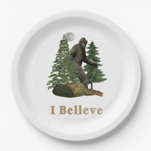 Bigfoot merchandise paper plate (Front)