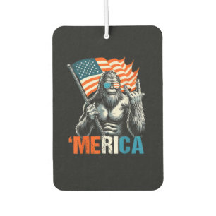 Bigfoot Merica Rock American Flag Air Freshener