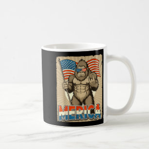 Bigfoot merica rock american flag patriotic 4th of coffee mug