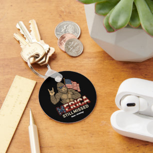 Bigfoot 'Merica Still Missed' Patriot 4th of July Keychain