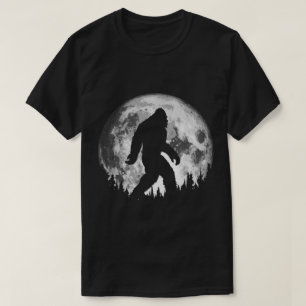 Bigfoot Moonlight Forest Silhouette T-Shirt
