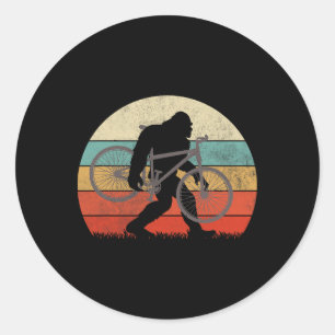 Bigfoot Mountain Bike Funny Mtb Biking Cycling Sas Classic Round Sticker
