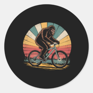 Bigfoot Mountain Bike Funny Mtb Biking Cycling Sas Classic Round Sticker