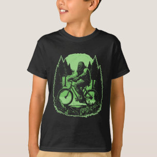 Bigfoot Mountain Biker Sasquatch Mtb Biking Forest T-Shirt