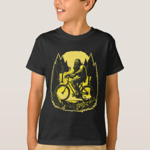 Bigfoot Mountain Biker Sasquatch Mtb Biking Forest T-Shirt