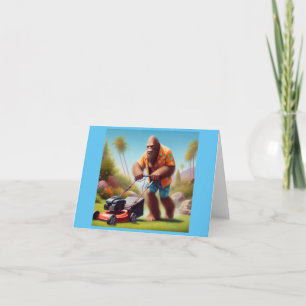 Bigfoot Mowing Card