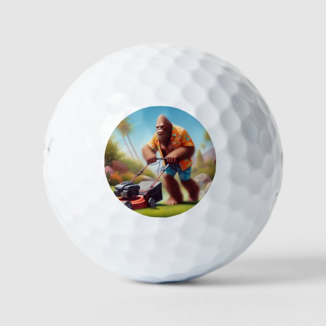Bigfoot Mowing Golf Balls (Front)