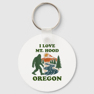 Bigfoot mt hood oregon keychain