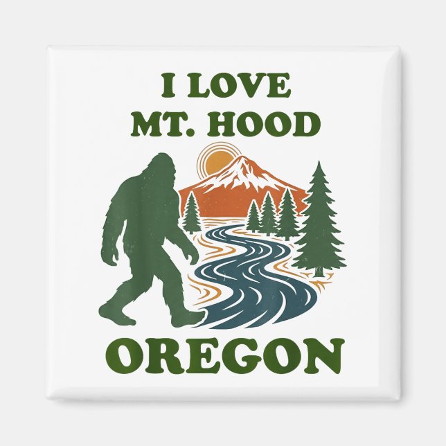Bigfoot mt hood oregon  magnet (Front)