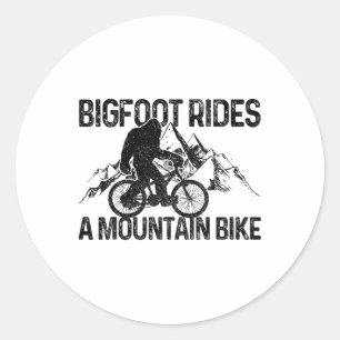 Bigfoot Mtb Downhill Mountain Bike Funny Gift Classic Round Sticker