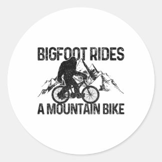 Bigfoot Mtb Downhill Mountain Bike Funny Gift  Classic Round Sticker