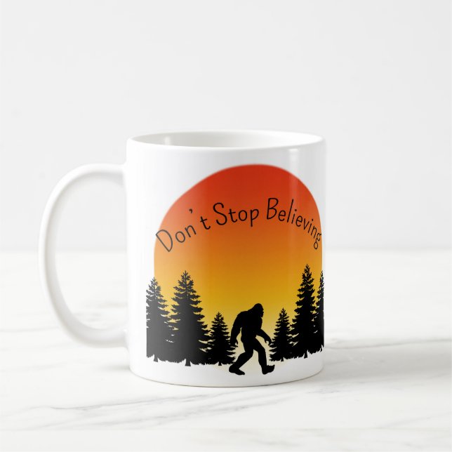 Bigfoot Mug "Don't Stop Believing" (Left)