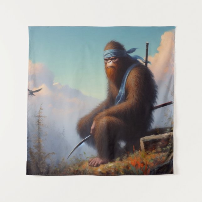 Bigfoot Ninja Tapestry (Front)