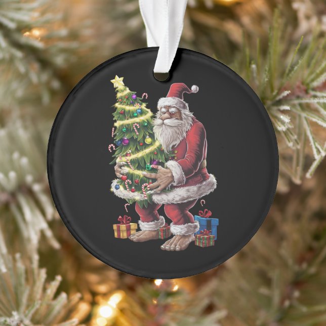 Bigfoot Noël Arbre Lumières Noël Sasquatatch Amour (Arbre)