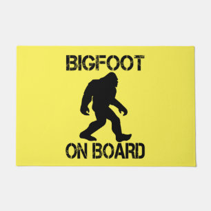 Bigfoot on Board - Funny Bigfoot      Doormat