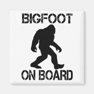 Bigfoot on Board Funny Bigfoot Napkins Magnet