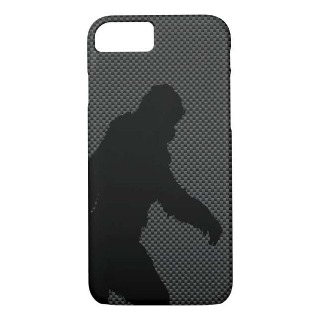 Bigfoot on Carbon Fibre Print Case-Mate iPhone Case (Back)