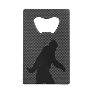 Bigfoot on Carbon Fibre Print Credit Card Bottle Opener