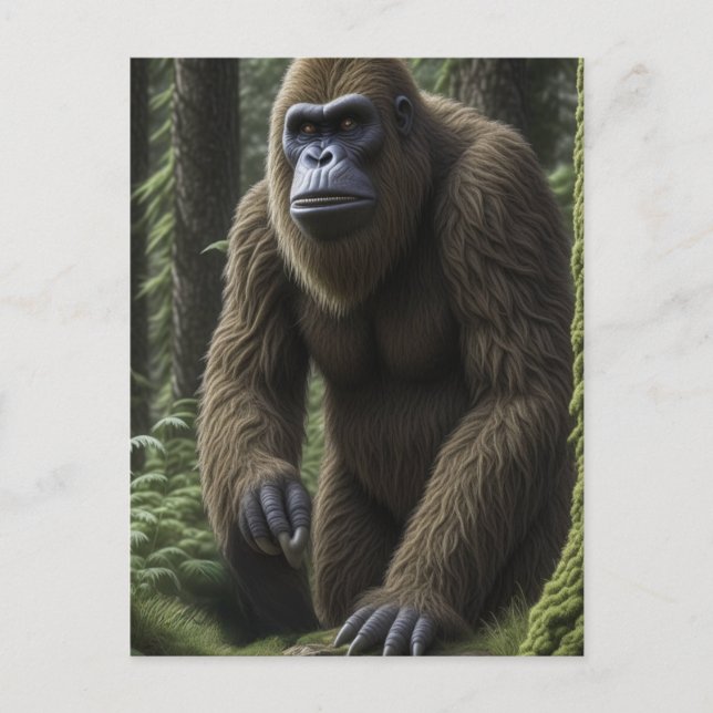  Bigfoot or Sasquatch Keeping in Touch Postcard (Front)