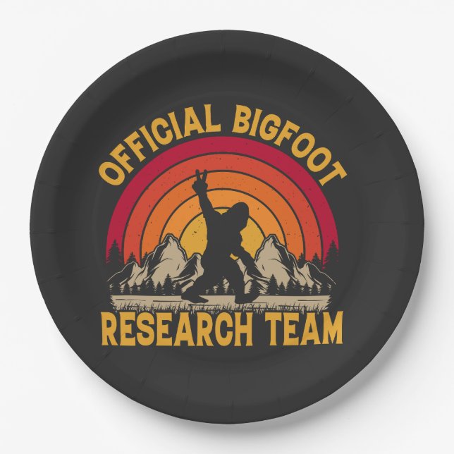 Bigfoot Original Research Team  Paper Plate (Front)