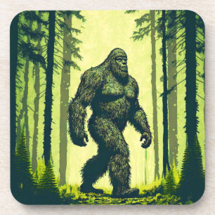 Bigfoot Out For A Forest Walk Coaster