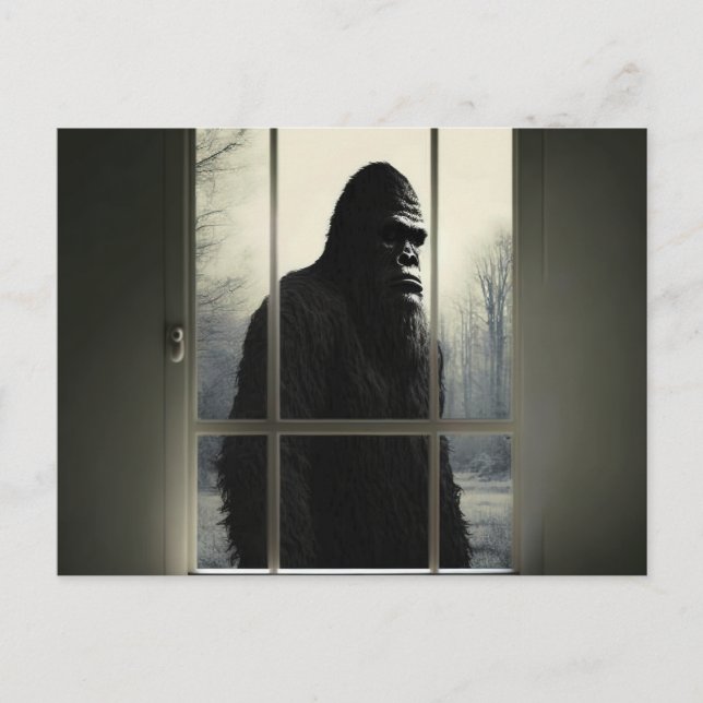 Bigfoot Outside My Window! Postcard (Front)