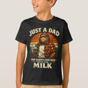 Bigfoot Papa Just Dad Who Design T-Shirt
