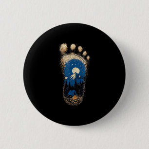 Bigfoot paw print camping mountain sasquatch 2 inch round button
