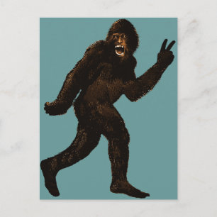 Bigfoot Peace Postcard