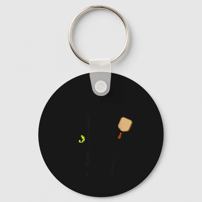 Bigfoot pickleball sport dinker sasquatch  keychain (Front)