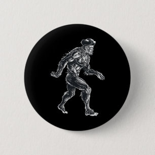 Bigfoot Pirate - Sasquatch Big Foot - Spooky For H 2 Inch Round Button