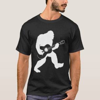 Bigfoot Playing Acoustic Guitar T-Shirt
