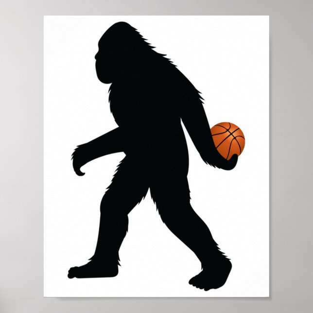 Bigfoot Playing Basketball  Poster (Front)