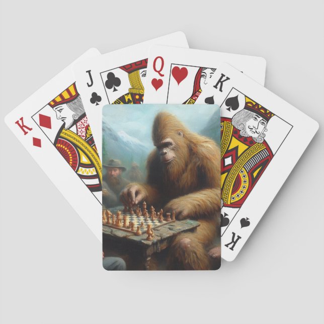 Bigfoot Playing Chess Cards (Back)