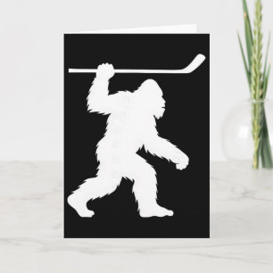 Bigfoot Plays Hockey Funny Sasquatch Sports  Card