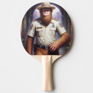 Bigfoot Policeman Ping Pong Paddle