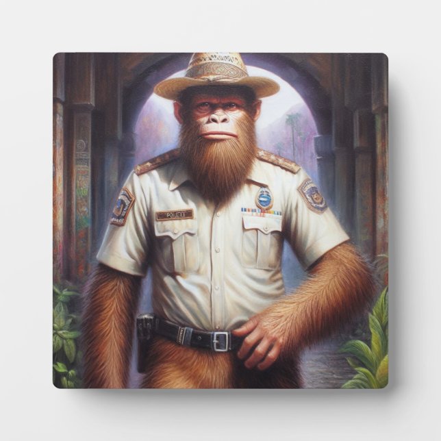 Bigfoot Policeman Plaque (Front)