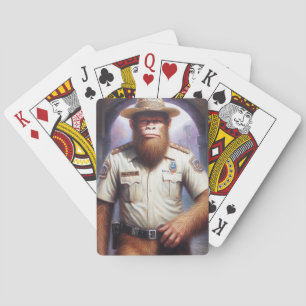 Bigfoot Policeman Playing Cards
