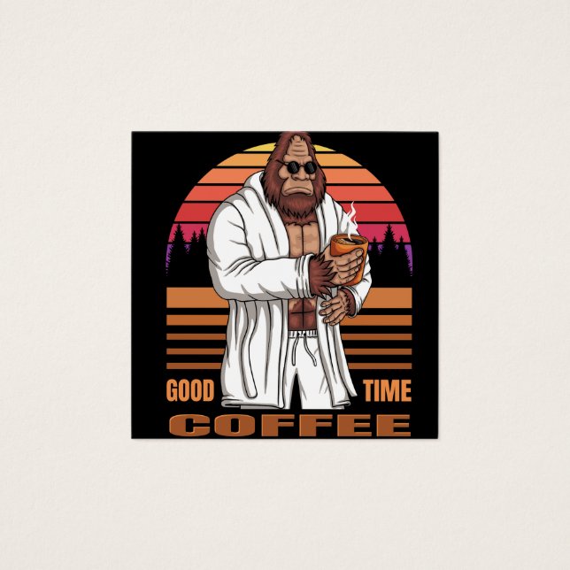 bigfoot portant une robe de bain et une boisson re (Devant)