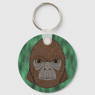 Bigfoot Portrait 1 (Ape-Like) Keychain