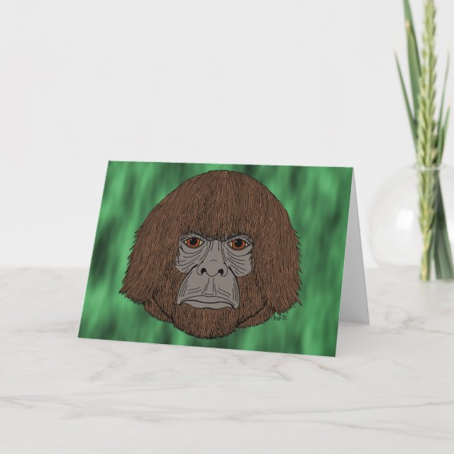 Bigfoot Portrait 2 (Human-Like) Card (Front)