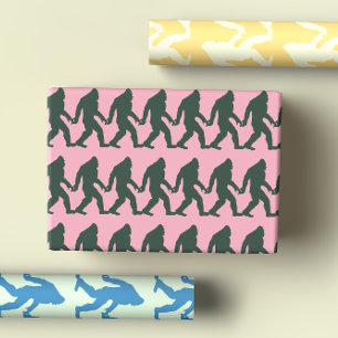 Bigfoot! Preppy Pastel Fun Brightly Coloured Wrapping Paper Sheet